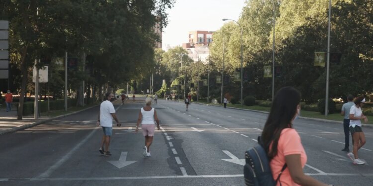 Imagen de archivo del Paseo del Prado peatonalizado