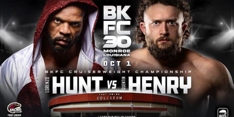 BKFC 30: Lorenzo Hunt vs Quentin Henry chocan por el campeonato de peso crucero el sábado 1 de octubre