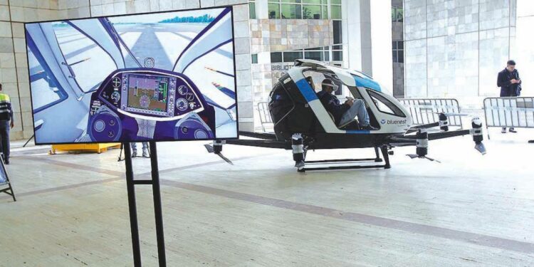 Compostela ya es pionera nacional en demostrar los viajes por aerotaxi