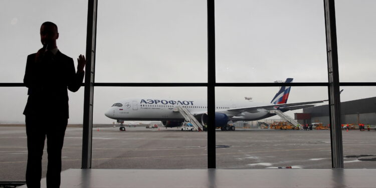 Un avión de la línea de bandera rusa, Aeroflot, en el aeropuerto Sheremetyevo de Moscú (Reuters)