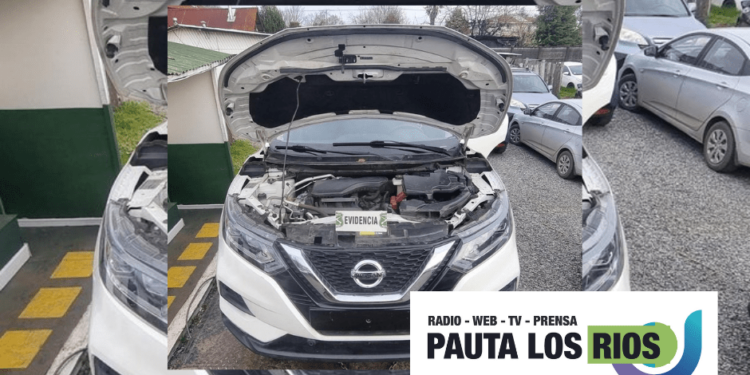 En el Km 16 de la Ruta T-905, sector Crucero,Carabineros de la 4ªComisaría encontraron station wagon Nissan Qashqai robado en la Región Metropolitana – Pauta Los Ríos