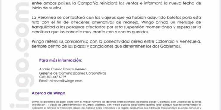 Gobierno de Maduro fue el que suspendió sus vuelos entre Caracas y Bogotá