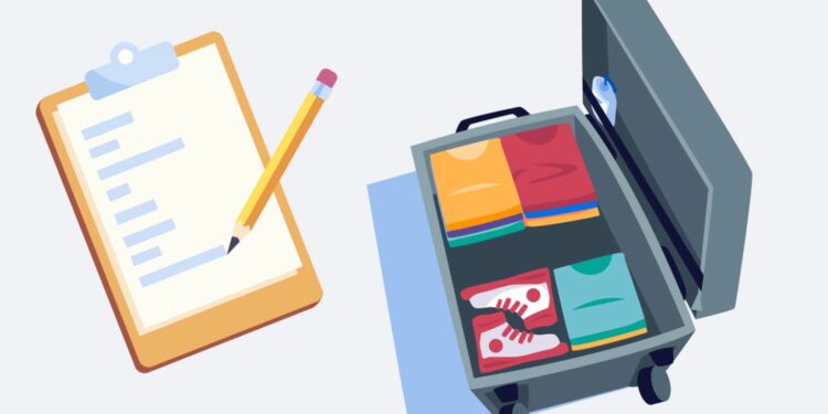 Hacer una lista al preparar el equipaje es una buena idea para no olvidar nada.