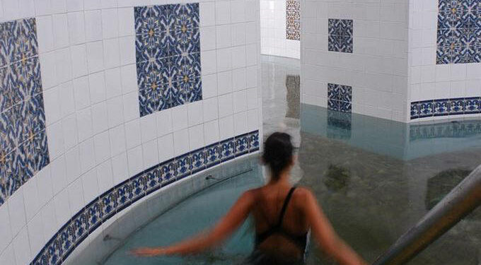 Instalaciones del Balneario de Alange.