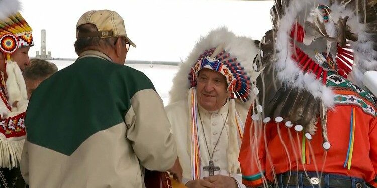 Encuentro del Papa con las poblaciones indígenas en Canadá el 25 de junio de 2022