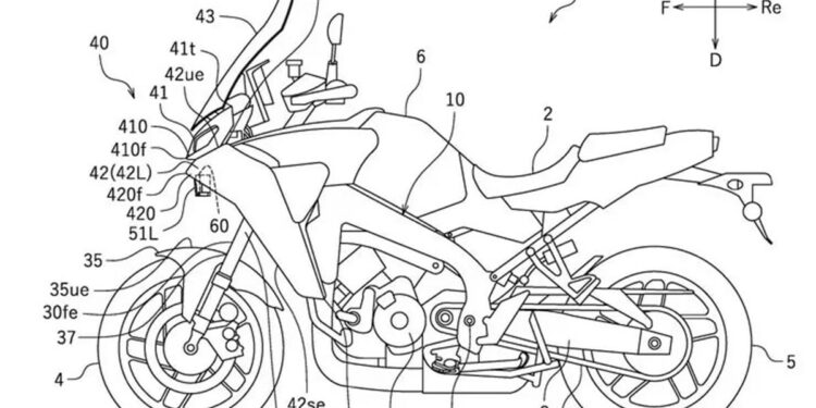 Im&aacute;genes de patente del CCA de la nueva Yamaha Tracer 9