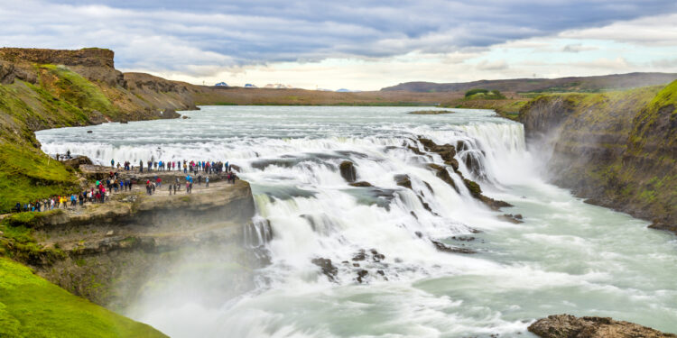 Cascada Gullfoss en Islandia.