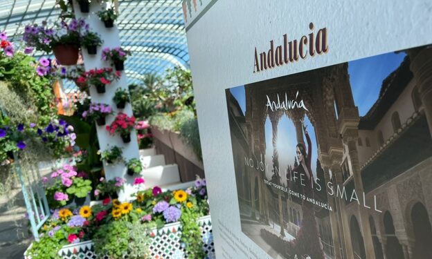 Vista de una parte de la muestra de Andalucía en Singapur. /SUR