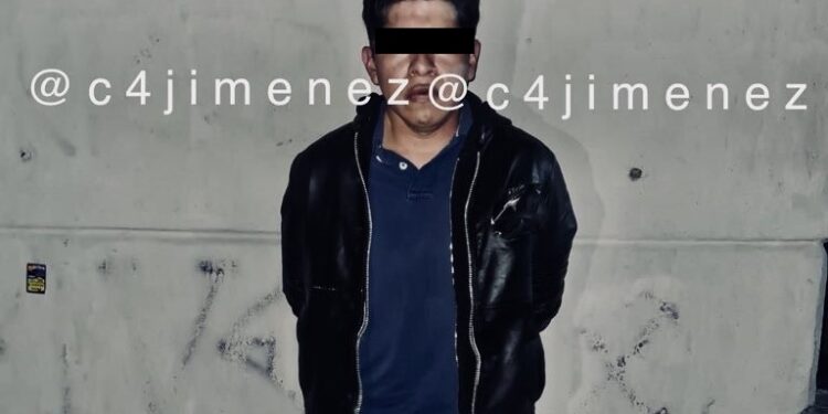 El detenido fue identificado como Jo´se "N" (Foto: Twitter/@C4Jimenez)