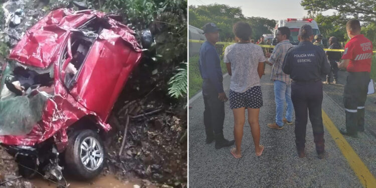 Siete personas fallecieron en dos incidentes viales en Oaxaca (Fotos: Facebook y Twitter)