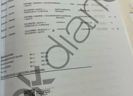 Monedero usó Ecuador como tapadera para ocultar sus viajes a Venezuela cuando cobraba millones del chavismo