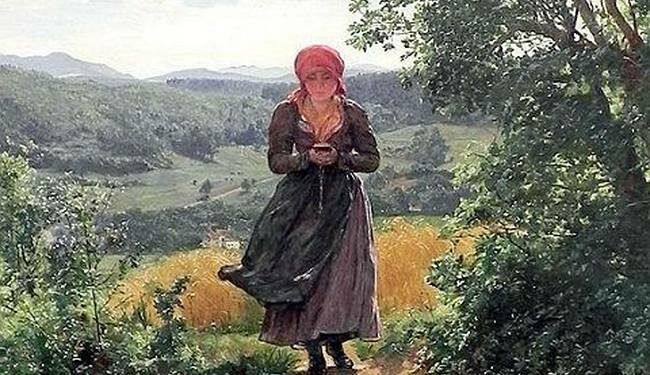 Mujer usando celular hace 150 años probaría que los viajes en el tiempo son reales