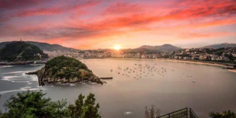 Atardecer en San Sebastián.