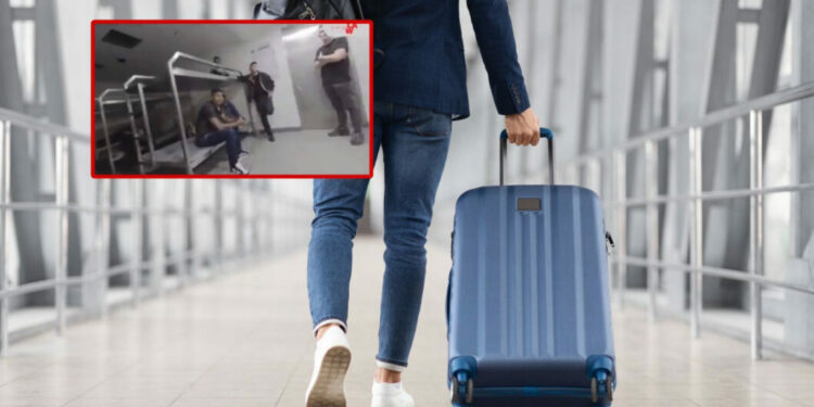 video de salas en aeropuerto donde meten a inadmitidos