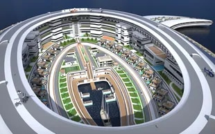 Así es Pangeos, el ‘crucero tortuga’ capaz de transportar 60.000 personas cuya construcción podría costar US$ 8000 millones