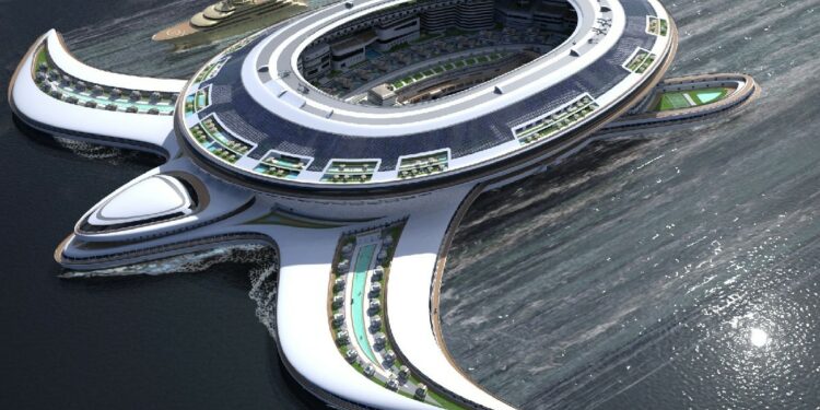 Así es Pangeos, el lujoso crucero en forma de tortuga