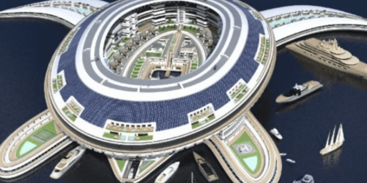 Así es Pangeos, el lujoso crucero que tiene forma de tortuga