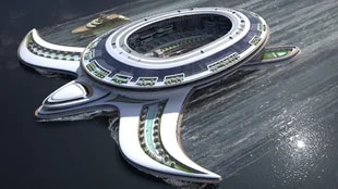 Así es Pangeos, el ‘crucero tortuga’ capaz de transportar 60.000 personas cuya construcción podría costar US$ 8000 millones