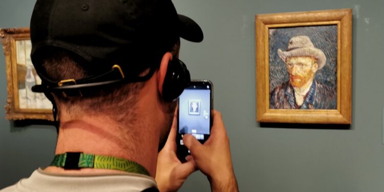 Autorretrato con sombrero de fieltro gris de Van Gogh [(c)Foto: @avistu]