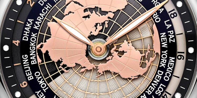 Reloj moderno montblanc para viajes