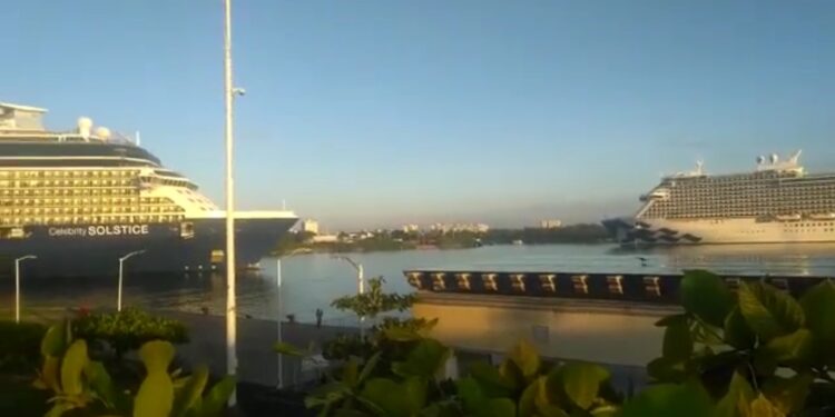 Hoy hubo doble arribo de cruceros y mañana de nuevo será triple