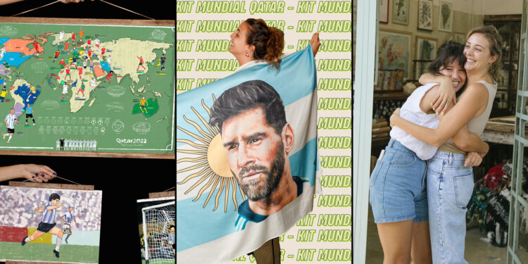 El lanzamiento mundial del emprendimiento que nació de la mano de dos amigas de Carhué. A la izquierda, Camila Narbaitz Sarsur y a la derecha, Carolina Laspiur