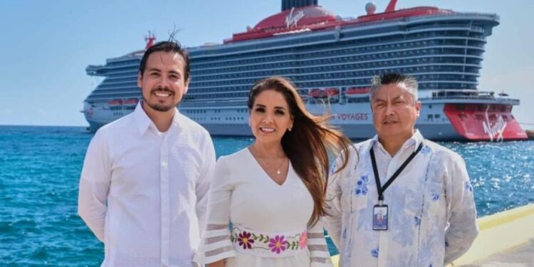 Mara Lezama recibe el primer arribo del crucero Valiant Lady en muelles de Mahahual – Pedro Canché Noticias