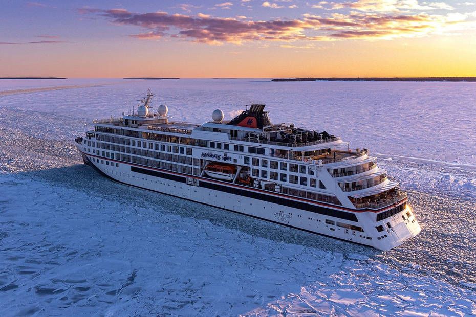 Uno de los cruceros de la línea Hanseatic que se dirigen hacia la Antártida./ Hapag Lloyd