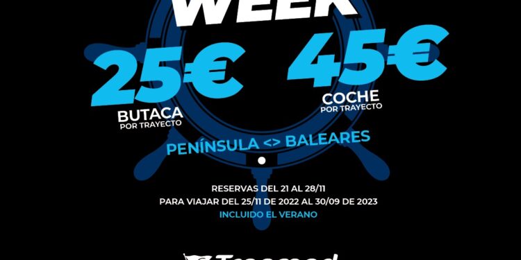 Trasmed lanza la campaña Black Week para viajar entre la península y Baleares