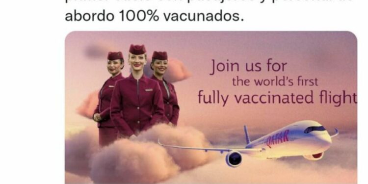 Bauzá publicitando la aerolínea qatarí. | TWITTER GUILLEM PORCEL
