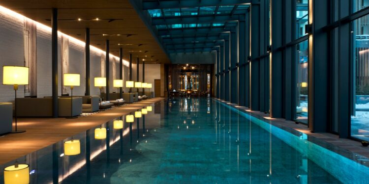 El spa del hotel Chedi Andermatt en Suiza.