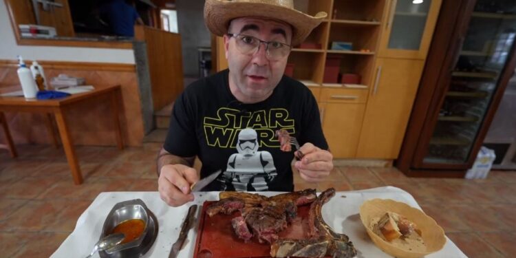 El Churrasco de Ouro conquistó al yutubero gastronómico Sezar Blue