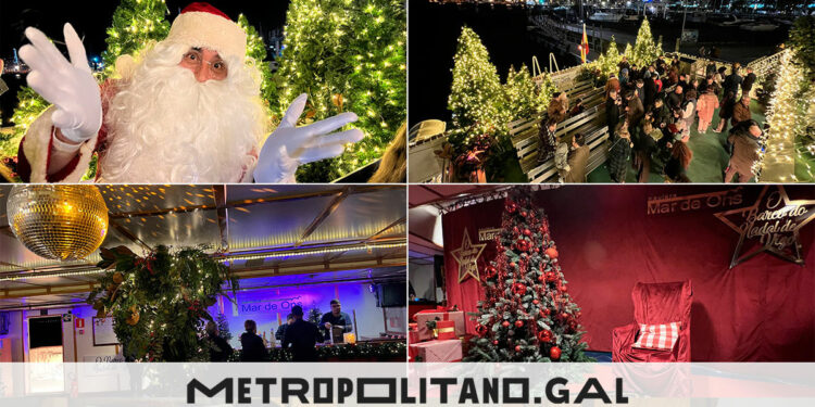 El crucero de la Navidad de Vigo ya surca la Ría con Papá Noel y El Grinch como protagonistas
