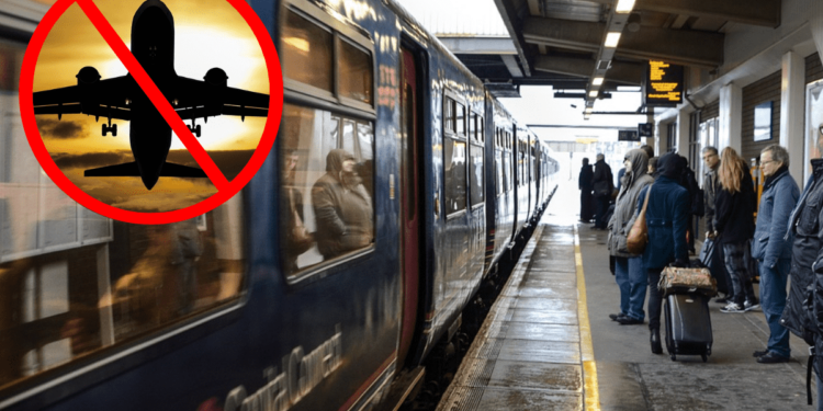 Francia prohíbe vuelos cortos, se inclina por viajes en tren