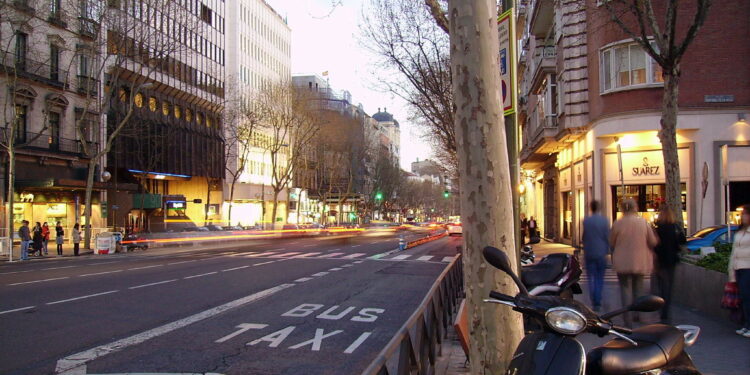 La calle Serrano de Madrid es una de las más afectadas.