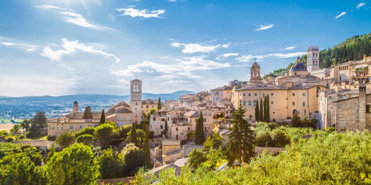 Vista de Asís, en la región italiana de Umbria