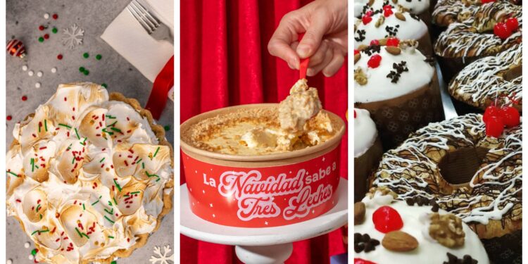 Imagen de algunas de las tiendas con los mejores postres navideños de Bogotá. Foto: Aury Postres, Luisa Postres y Florida