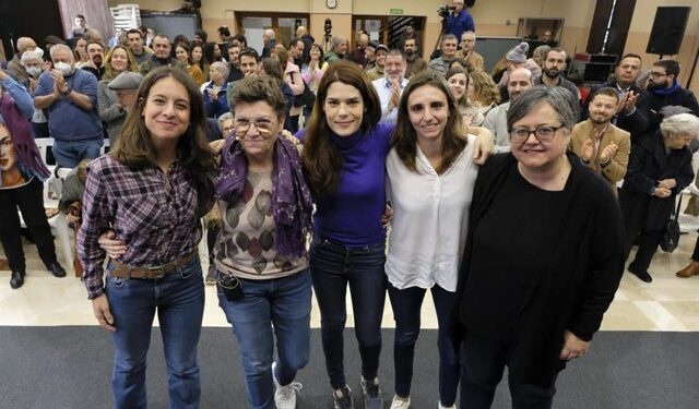 (I-D) Gloria Santiago, Antònia Jover, Isa Serra, Lucía Muñoz Y Cristina Gómez, En Un Acto De La Ruta 'La Fuerza Que Transforma', En Palma.
