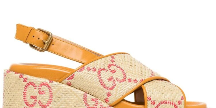 Sandalias de tacón cuña de Gucci