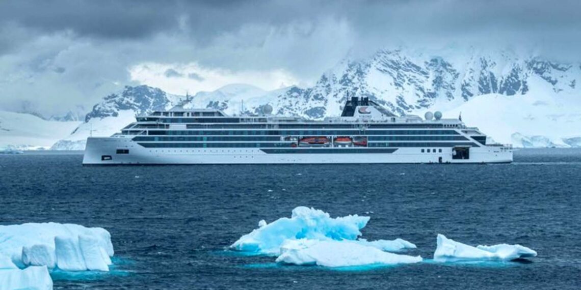 El Viking Polaris es un barco de 202 metros de longitud y 24 de ancho con capacidad para 378 pasajeros