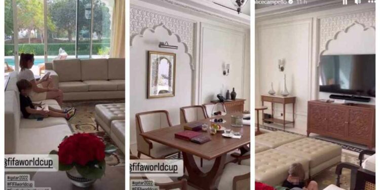 Alice Campello ha compartido algunas imágenes de la villa en la que está alojada.