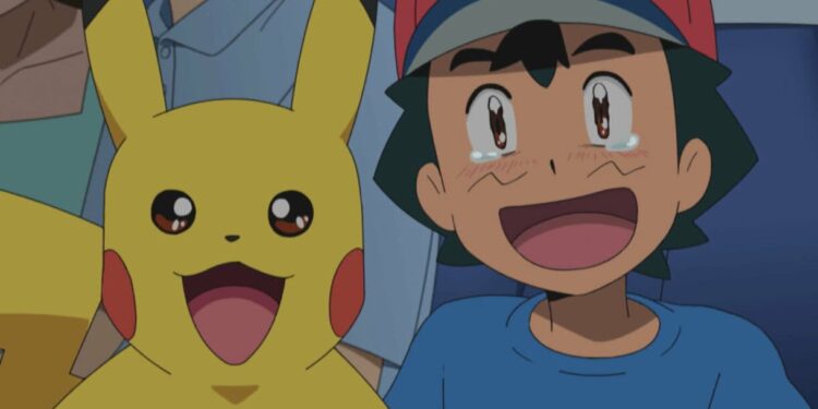 Ash emocionado anime de Pokemon Sol y Luna