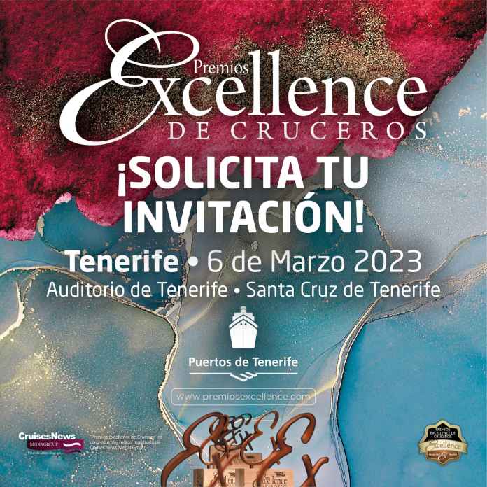 Premios Excellence de Cruceros, Tenerife 6 de marzo 2023 ¡SOLICITA TU INVITACIÓN!