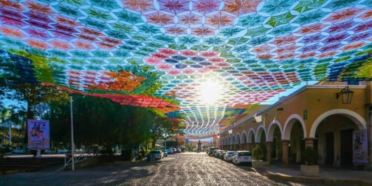 El pueblo mexicano con el cielo tejido más grande del mundo que se ganó un Récord Guinness