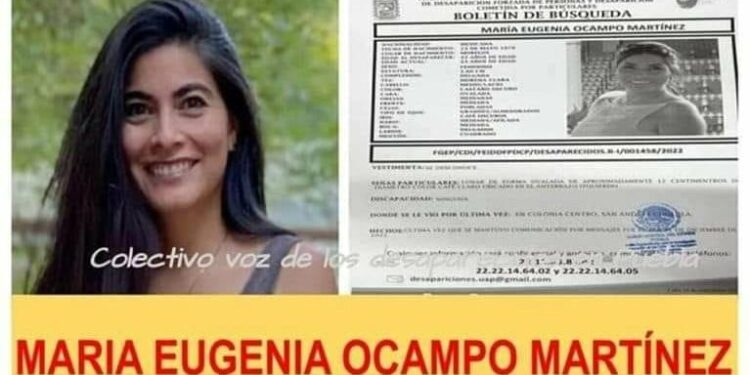 Investigan si cuerpo hallado en Tlaxcala es de María Eugenia Ocampo