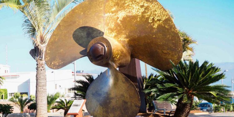 Hélice del buque Canarias