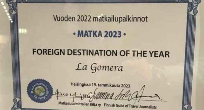 La Gomera, elegida como mejor destino extranjero por la Asociación Finlandesa de Periodistas de Viajes
