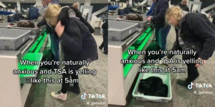La filmaron durante la situación que “más ansiedad” le genera en el aeropuerto y se convirtió en viral