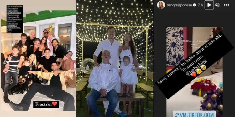 Así recibieron los famosos este año 2023. (Foto: Instagram / pampitaoficial, marcelotinelli, sangrejaponesa)