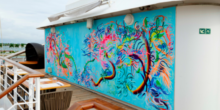 Mural a bordo de Windstar